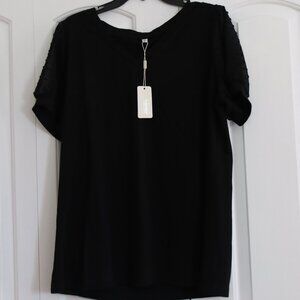 NWT Aokosor Short sleeve Tee size XL Black